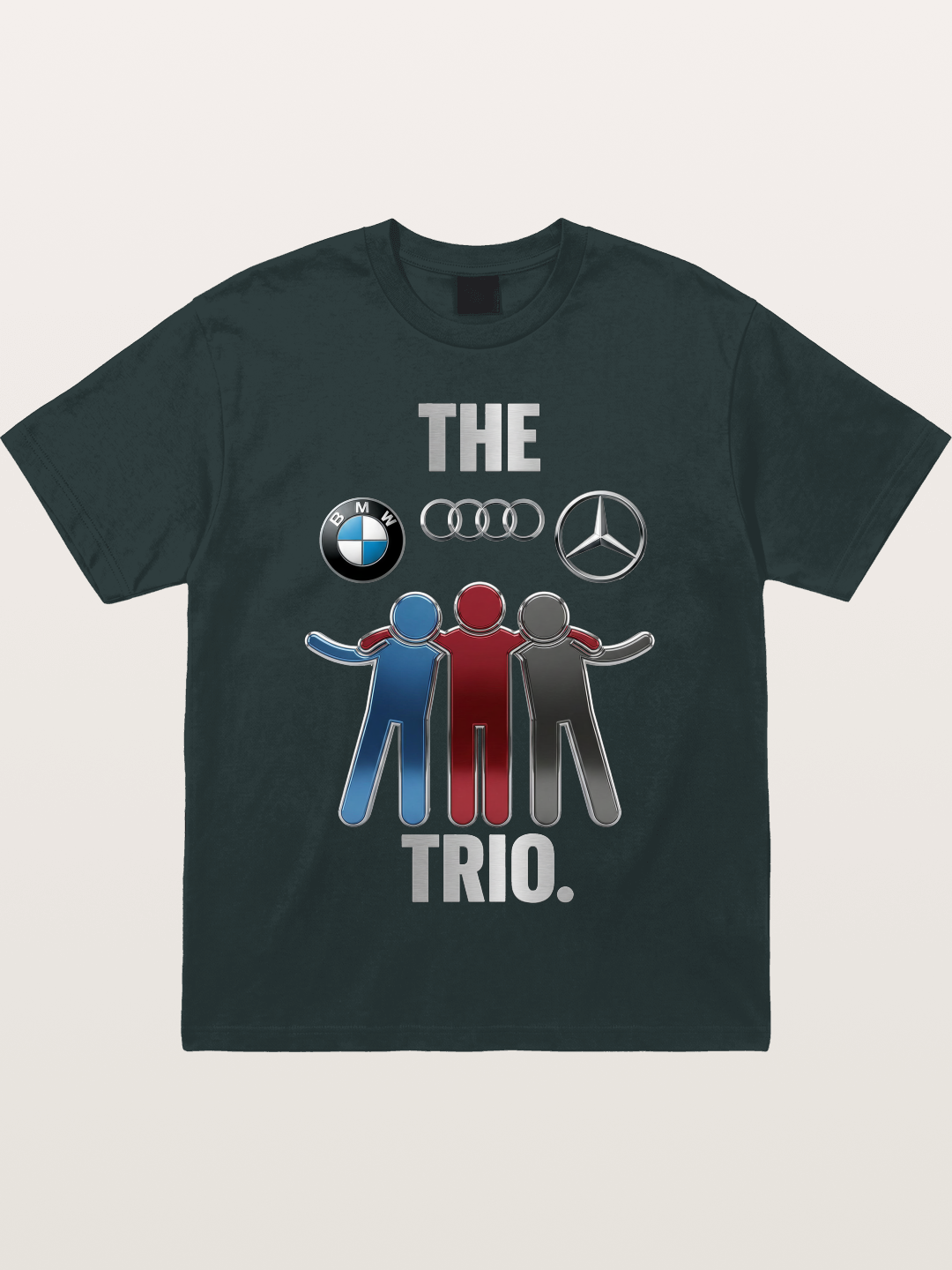German Car Trio Friendship Print Gildan T-shirt