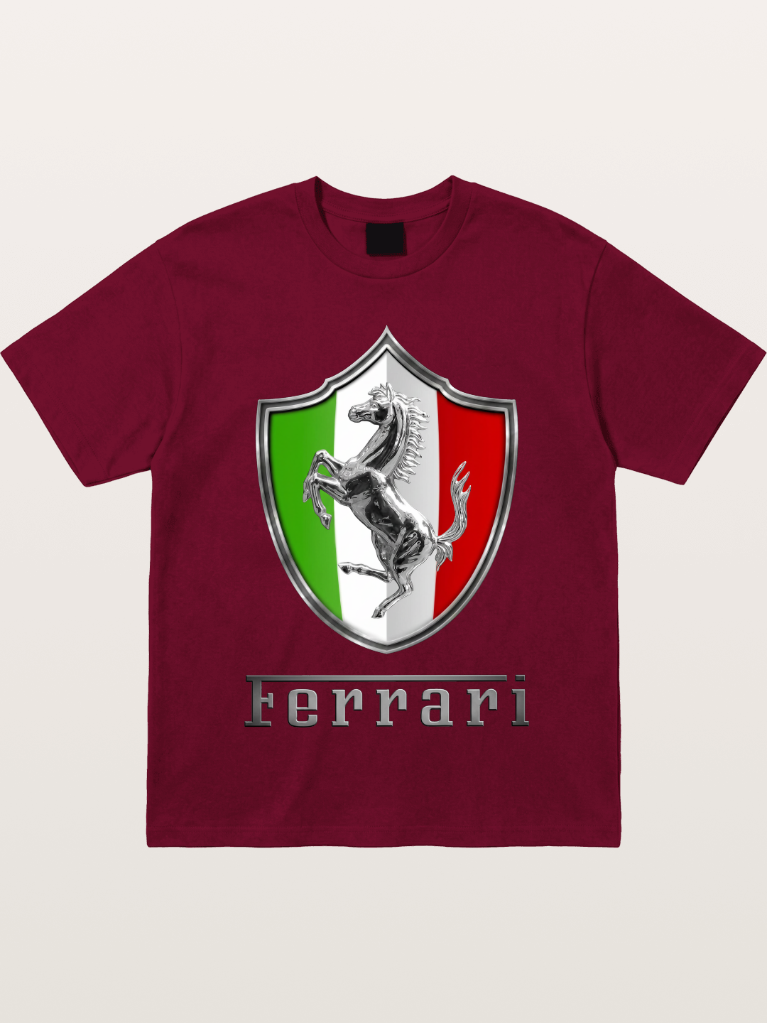Ferrari Italian Flag Crest Gildan T-shirt