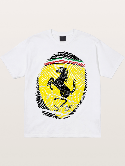 Ferrari Fingerprint Logo Cotton T-shirt