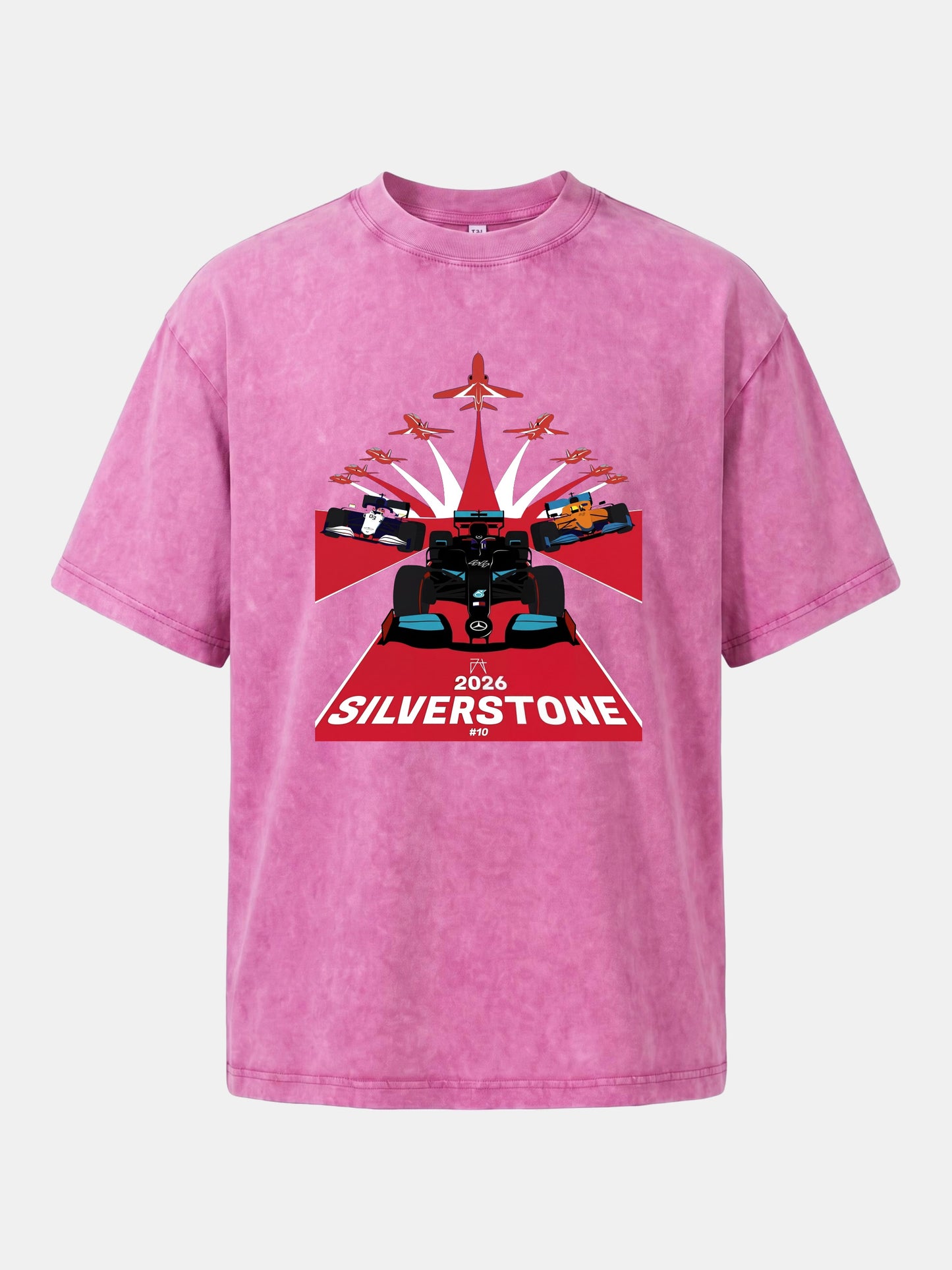 Silverstone F1 Race Formation With Jets Washed T-shirt