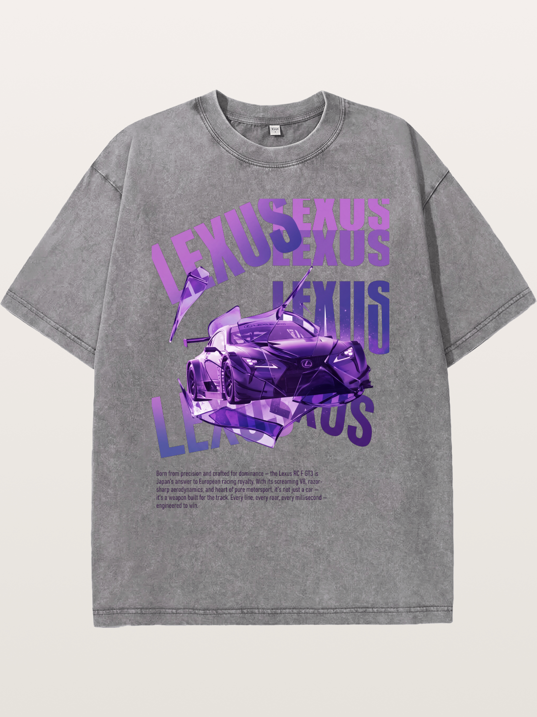 Purple RC F GT3 Shatter Art Washed T-shirt