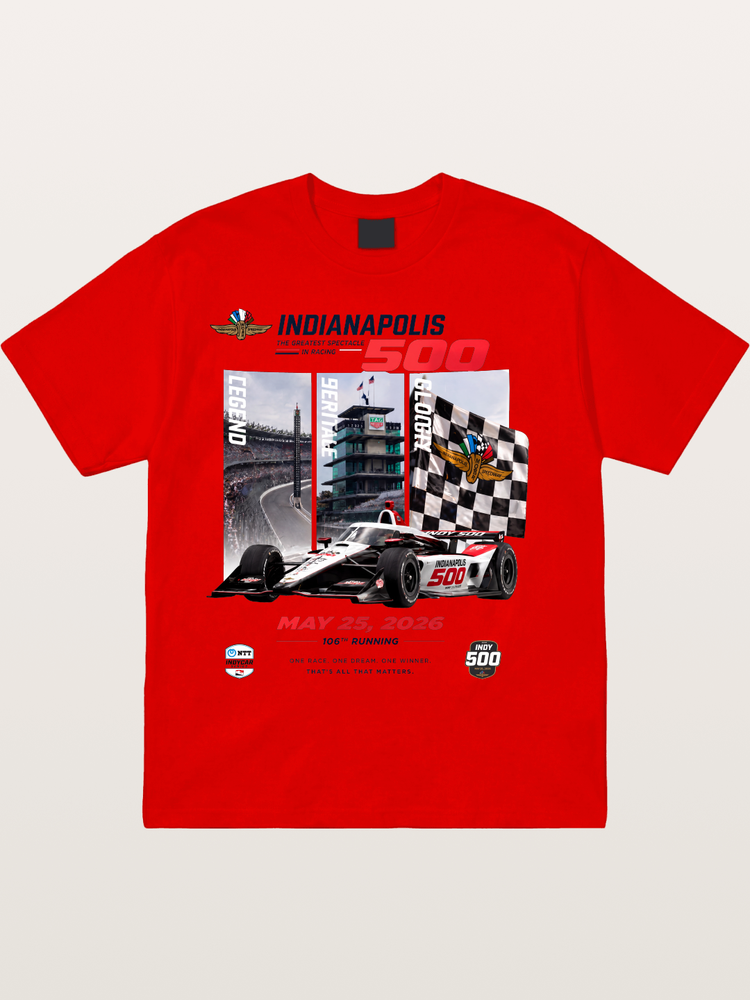 106th Indy 500 Race Day Art Cotton T-shirt
