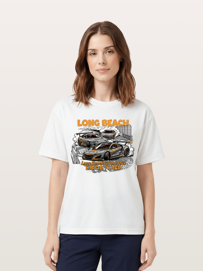 Long Beach Multi-Car Race Cotton T-shirt
