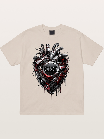 Audi Mechanical Heart Poster Cotton T-shirt