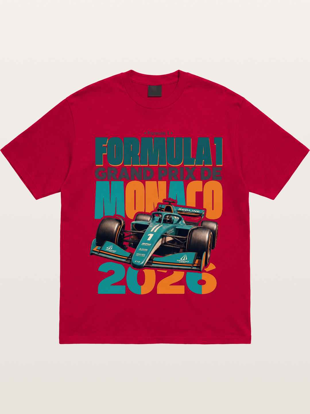 Teal Orange Monaco F1 Poster Gildan T-shirt