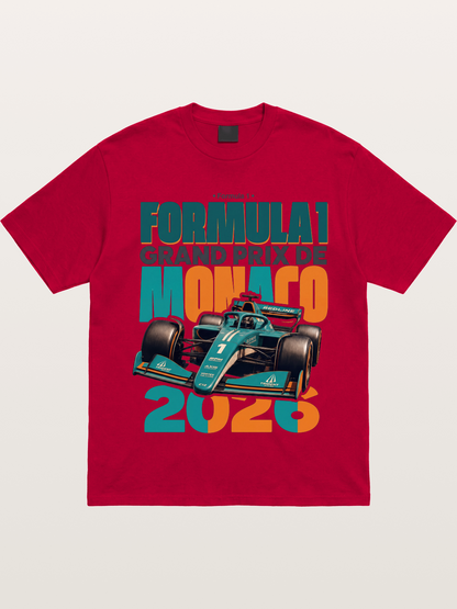Teal Orange Monaco F1 Poster Gildan T-shirt