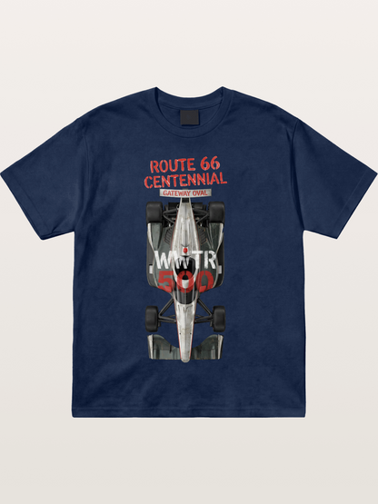 Back View Route66 IndyCar Cotton T-shirt