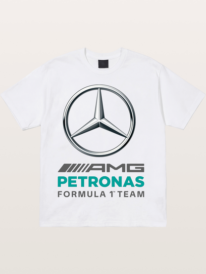 F1 Mercedes Petronas Team Logo Cotton T-shirt