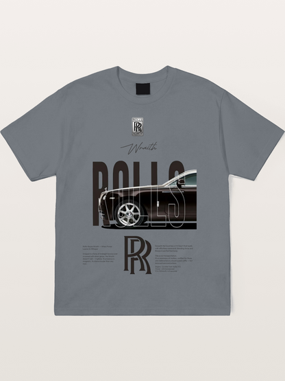 Rolls Royce Wraith Typography Cotton T-shirt