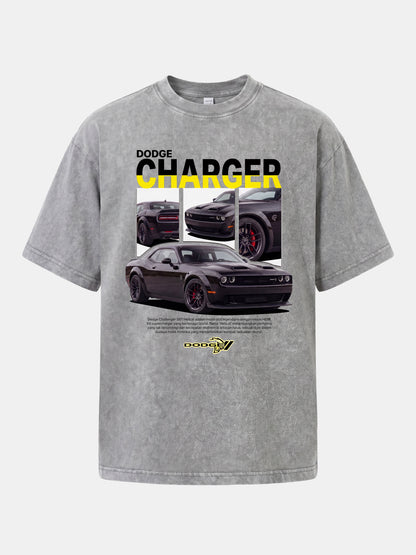 Dodge Hellcat Triple Car Collage Washed T-shirt