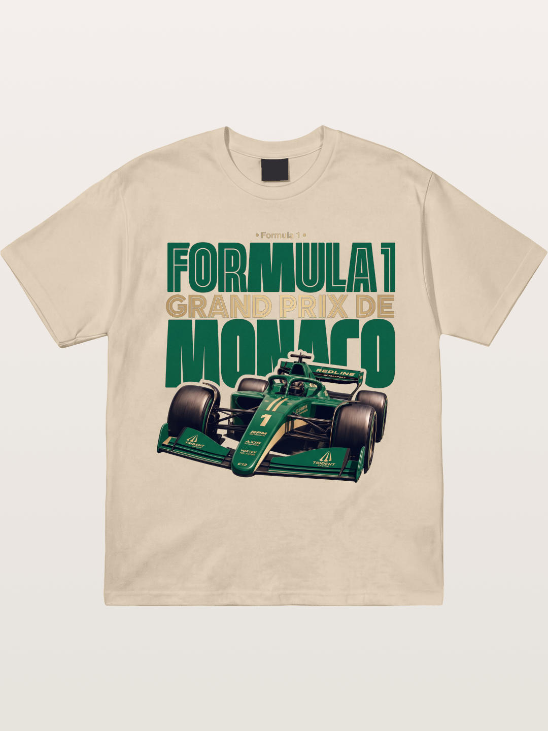 Green Monaco F1 Race Print Gildan T-shirt