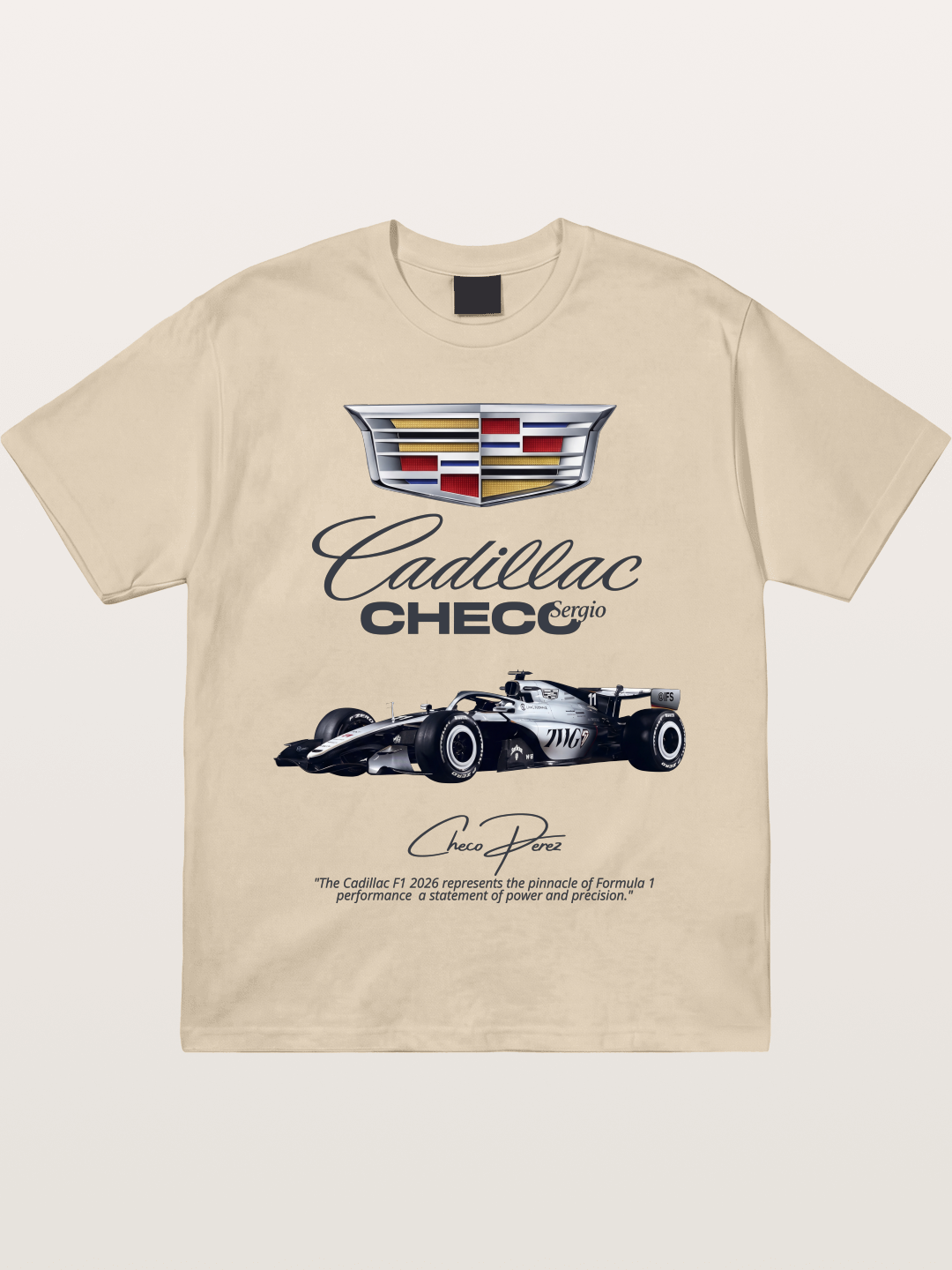 Checo Perez Cadillac F1 Print Gildan T-shirt