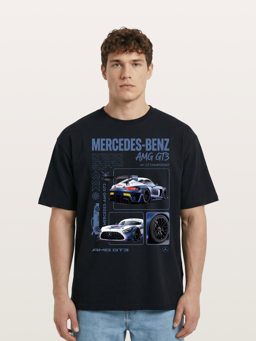 Mercedes AMG GT3 Race Car Cotton T-shirt