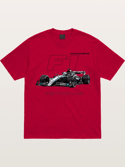 Mercedes F1 Formula Car Print Gildan T-shirt