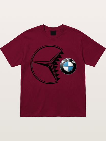Mercedes vs BMW Logo Art Gildan T-shirt