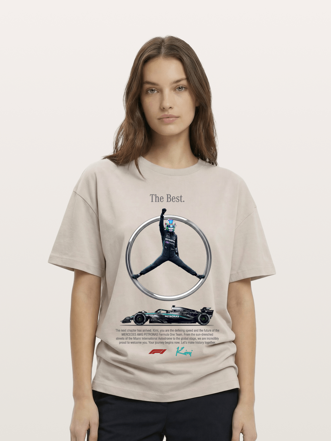 Kimi Mercedes Star Pose Cotton T-shirt