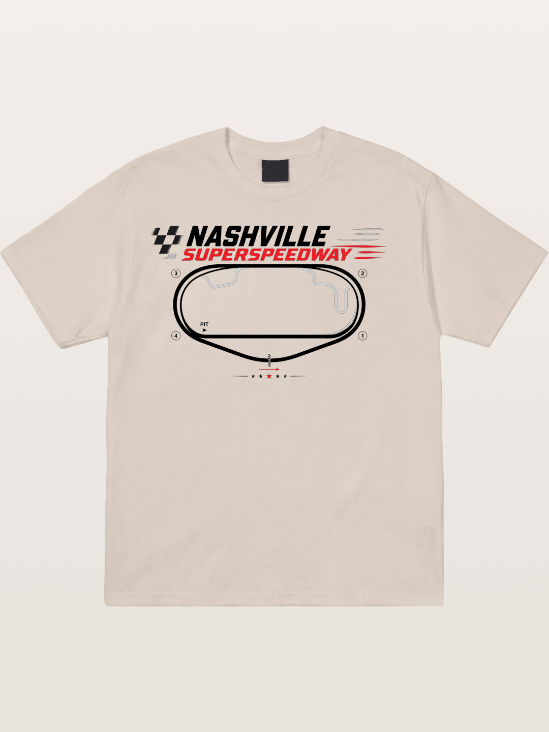 Nashville Superspeedway Oval Layout Cotton T-shirt