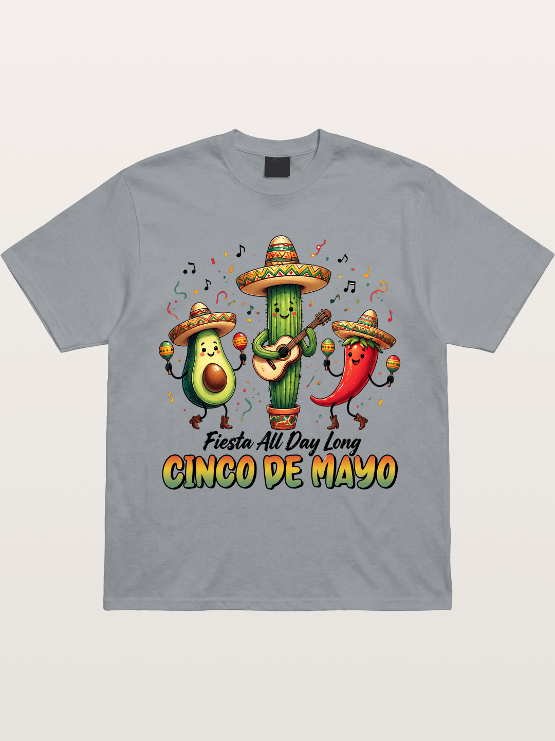 Mexican Fiesta Cartoon Characters Gildan T-shirt