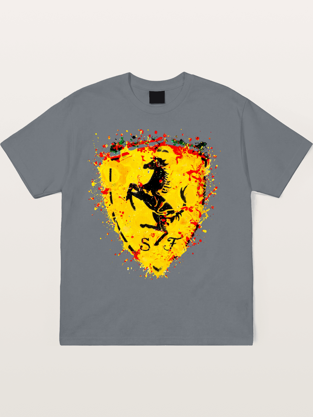 Ferrari Paint Splash Logo Cotton T-shirt