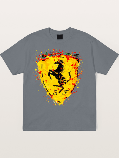 Ferrari Paint Splash Logo Cotton T-shirt