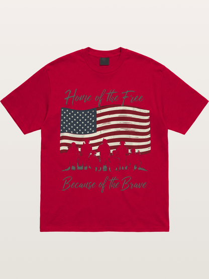 Home of the Free Because of the Brave Gildan T-shirt