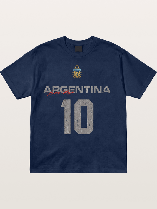 Argentina Messi 10 Retro Cotton T-shirt