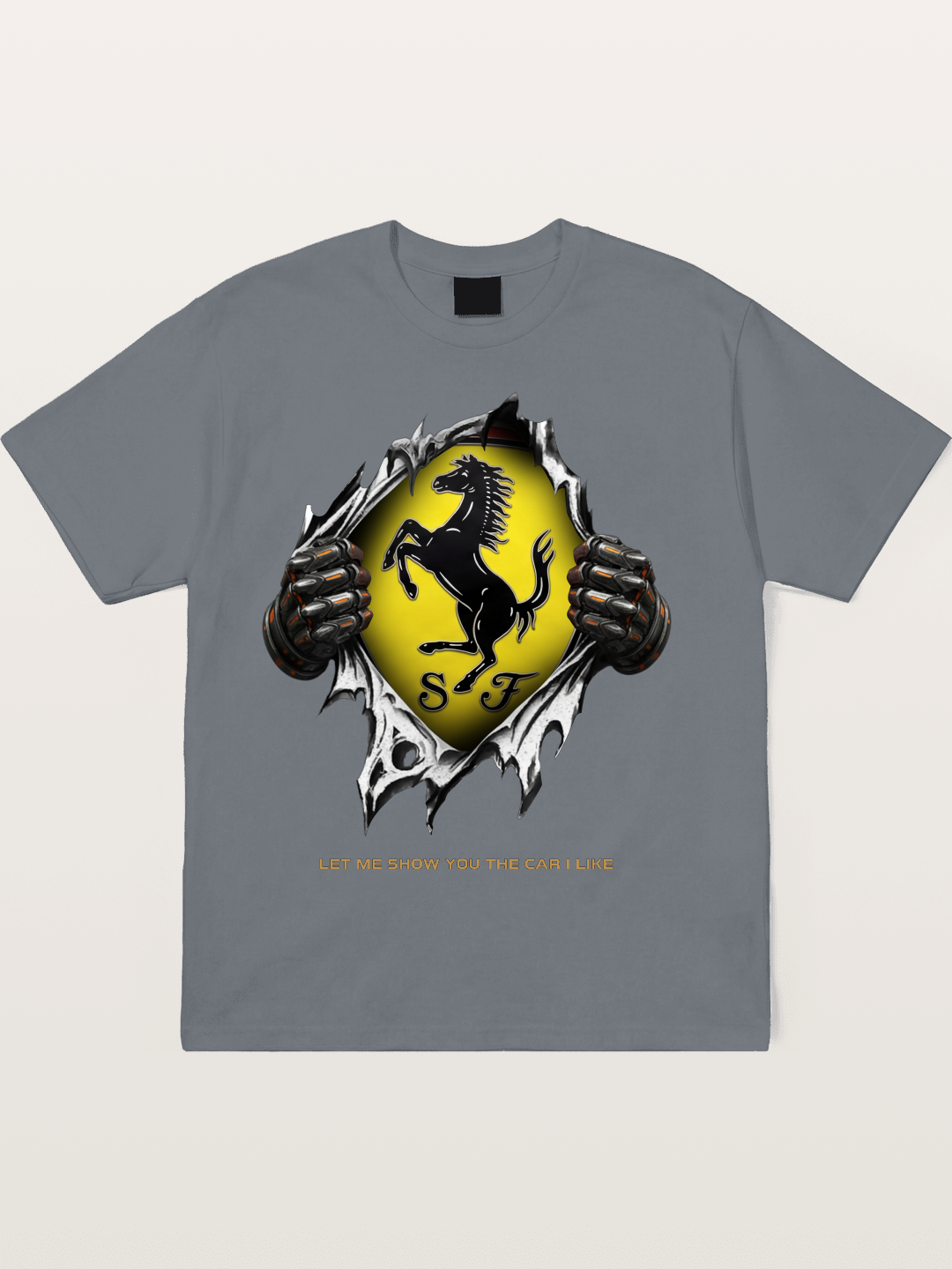 Ferrari Prancing Horse Tear Through Cotton T-shirt