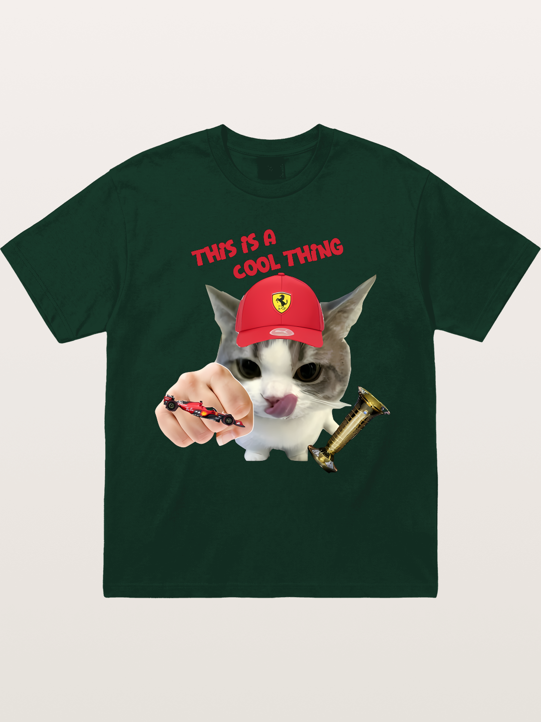 Ferrari Cat F1 Meme Gildan T-shirt
