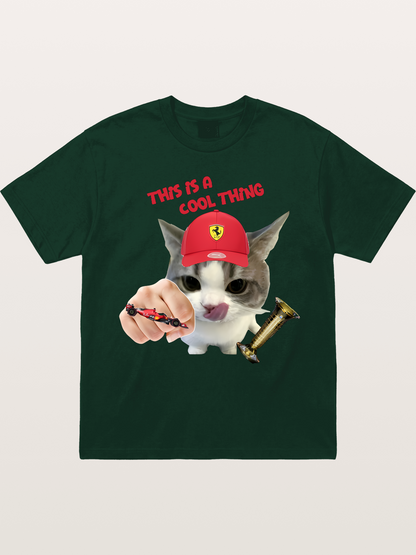 Ferrari Cat F1 Meme Gildan T-shirt