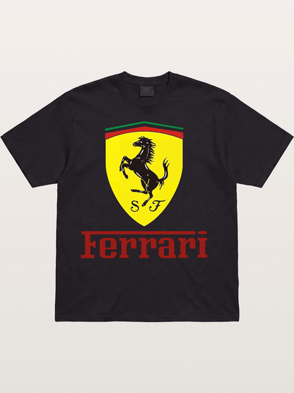 Ferrari Prancing Horse Shield Cotton T-shirt
