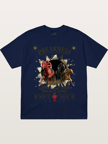 Preakness 151 Breakthrough Horse Art Gildan T-shirt
