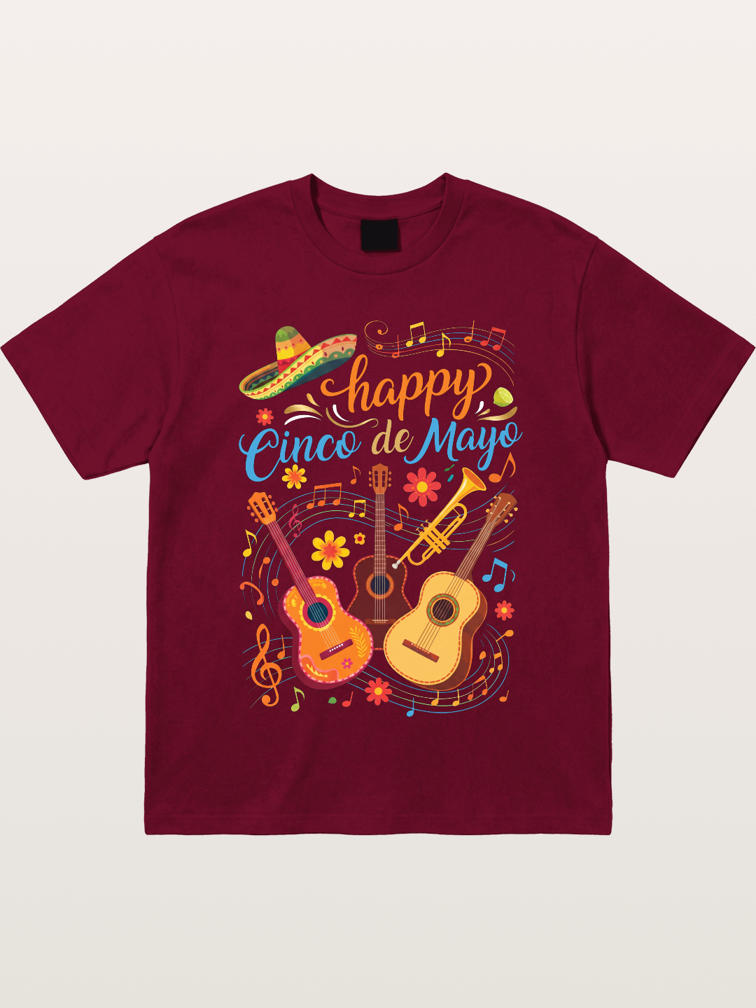 Mexican Guitar Trumpet Notes Gildan T-shirt