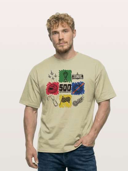 Indy 500 Sketch Cotton T-shirt