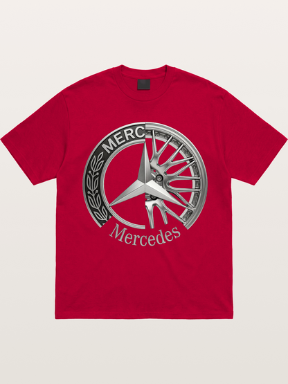 Mercedes Benz Wheel Emblem Art Gildan T-shirt
