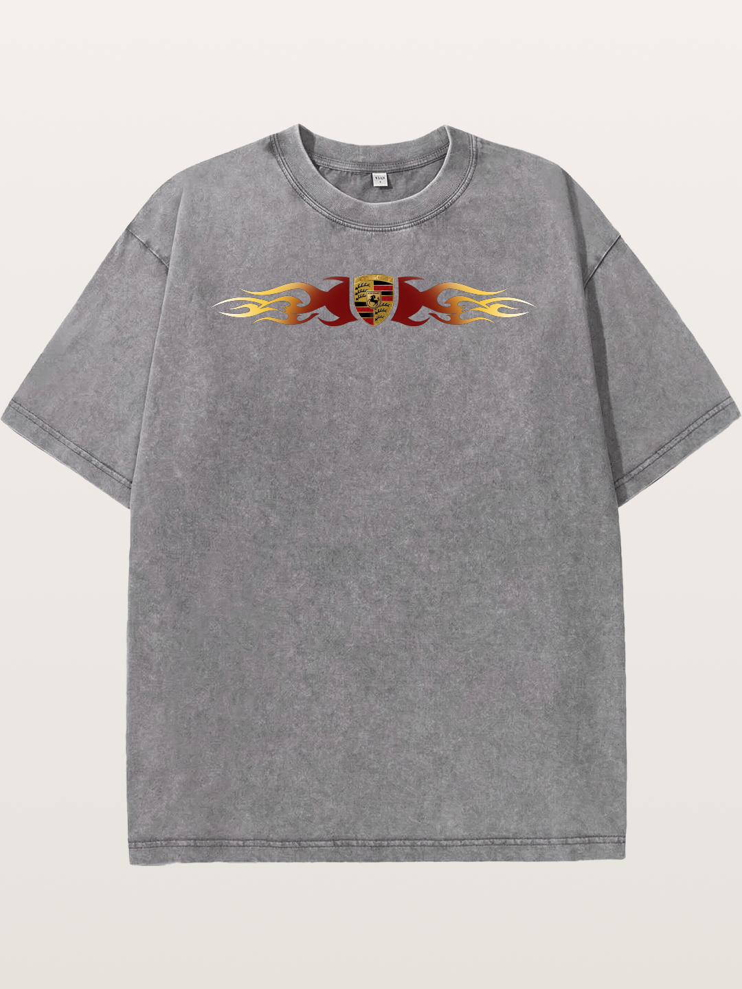 Porsche Crest Flame Stripe Washed T-shirt