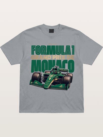 Green Monaco F1 Race Print Gildan T-shirt