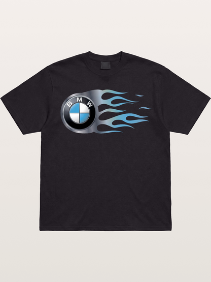 BMW Roundel With Blue Flame Gildan T-shirt