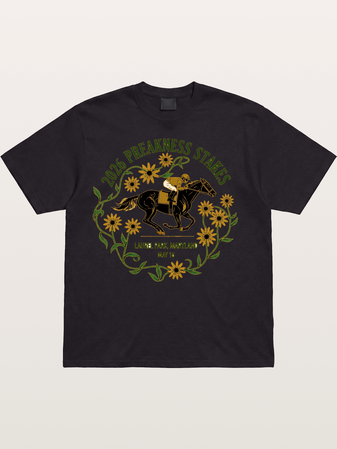 Preakness Stakes Laurel Wreath Badge Cotton T-shirt