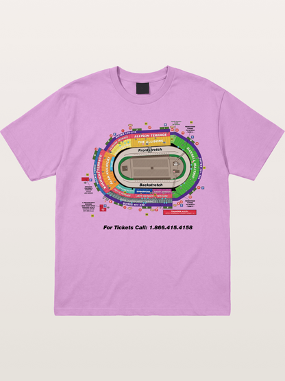 NASCAR Track Seating Map Art Print Gildan T-shirt