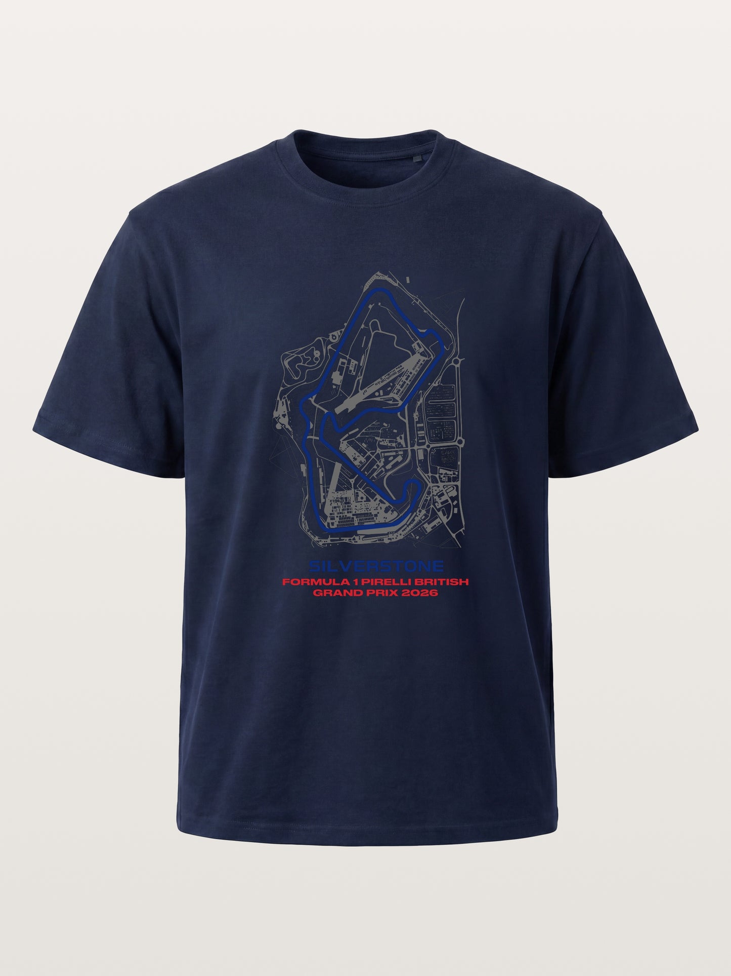 Silverstone Circuit Blueprint Layout Cotton T-shirt