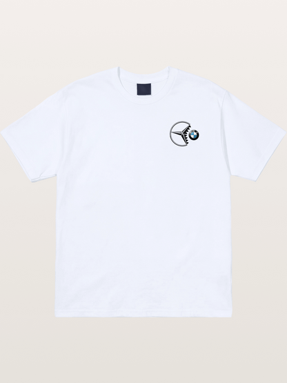 Mercedes vs BMW Logo Art Gildan T-shirt