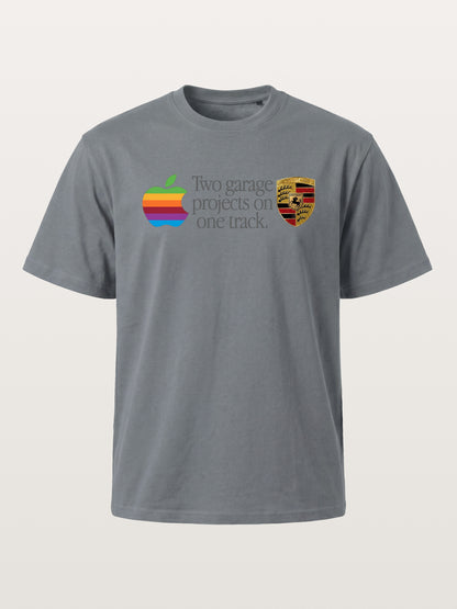 Rainbow Apple Porsche Garage Phrase Cotton T-shirt