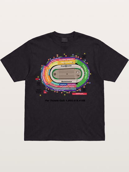 NASCAR Track Seating Map Art Print Cotton T-shirt