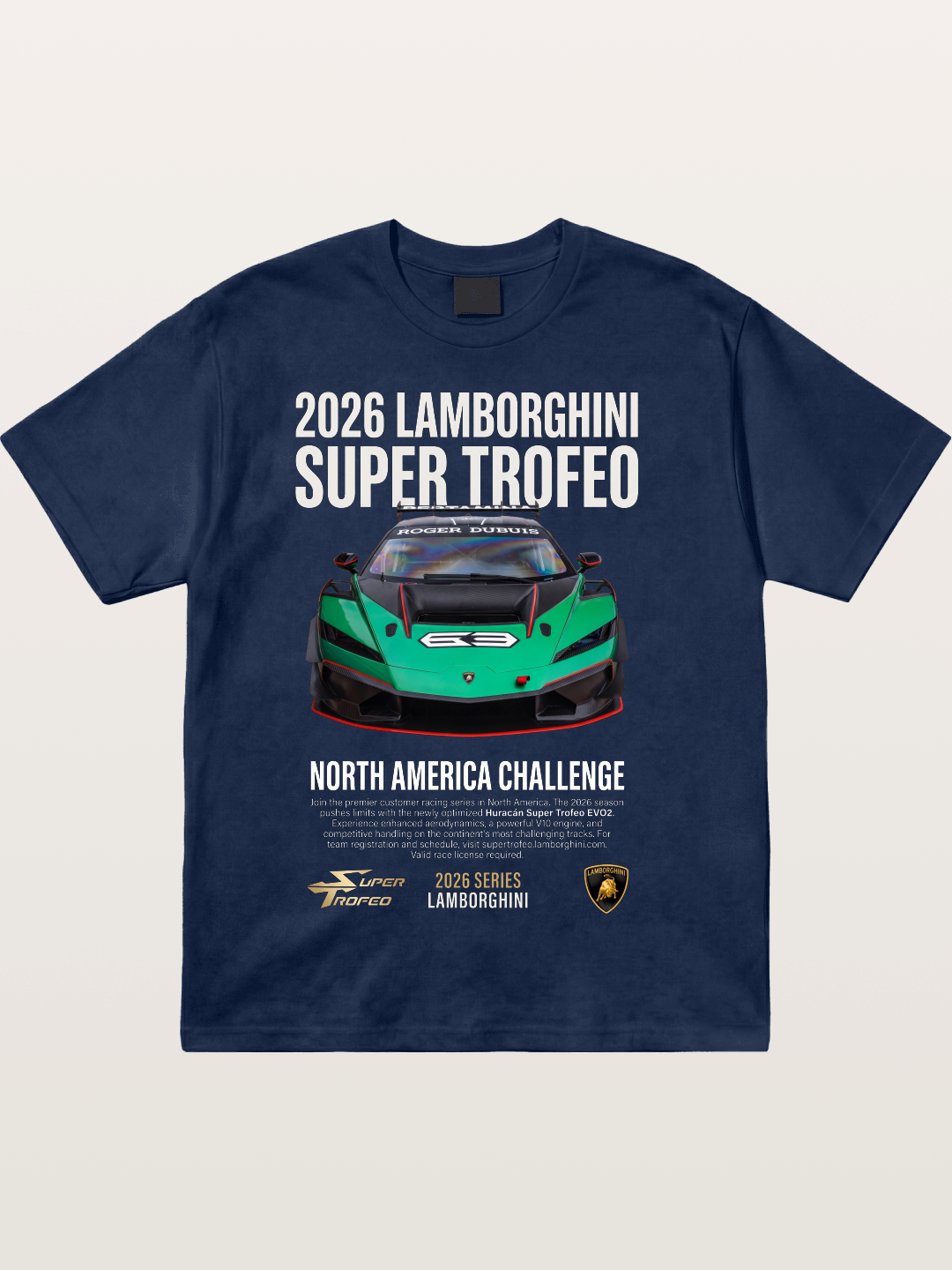 Lamborghini Huracan Green Race Car Cotton T-shirt