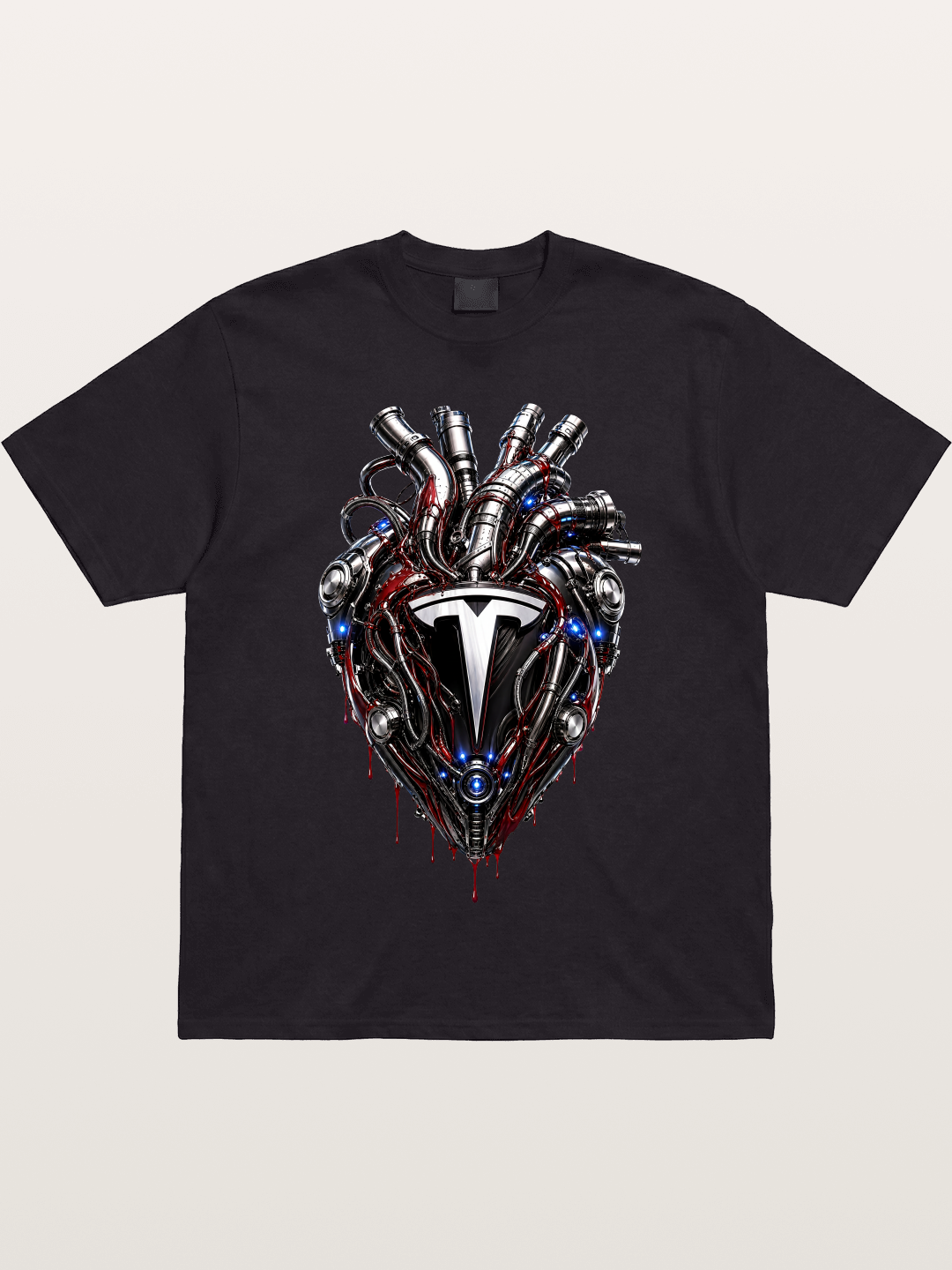 Tesla Mechanical Heart Art Gildan T-shirt