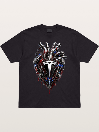 Tesla Mechanical Heart Art Gildan T-shirt