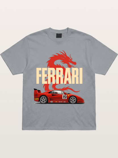 Ferrari F40 Red Dragon Theme Gildan T-shirt