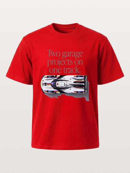 Le Mans Racer Two Garage Quote Cotton T-shirt
