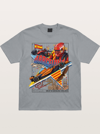 Barcelona GP Spanish Landmark Collage Gildan T-shirt
