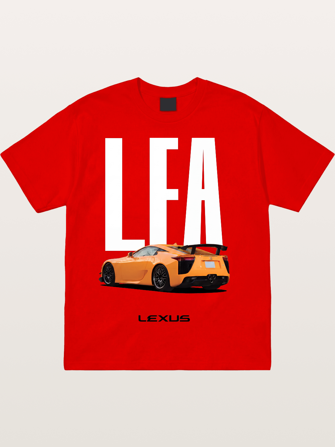 Orange Lexus LFA Rear Print Cotton T-shirt